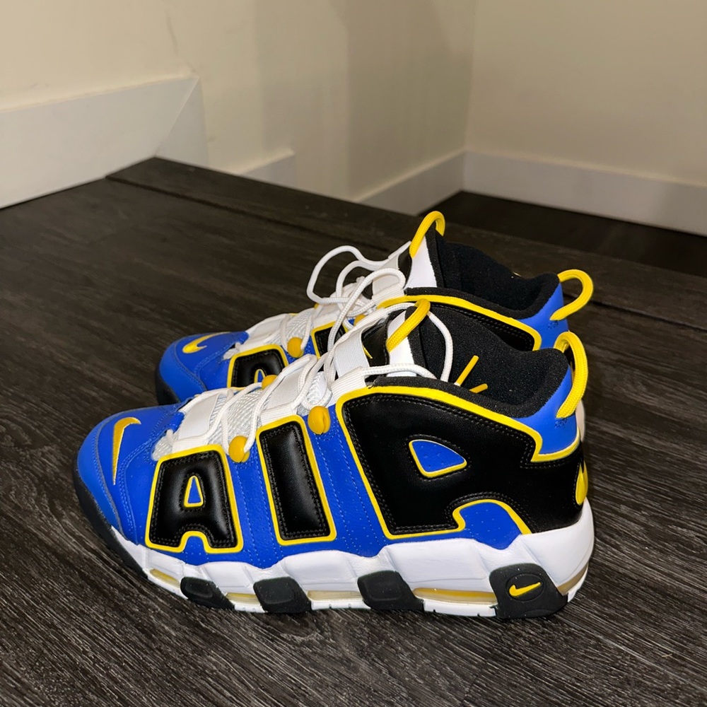 Nike Air More Uptempo GS Peace Love Basketball Game Royal Blue Yellow DC1399 400